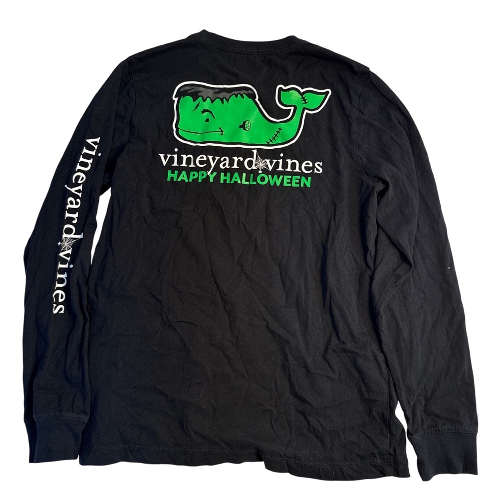 Vineyard Vines Halloween Frankenstein Glow in The Dark Long Sleeve T Shirt 12-14